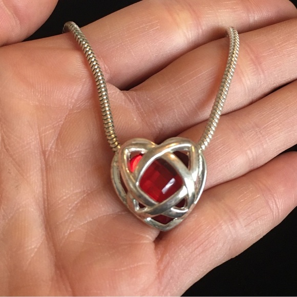 VINTAGE Kim Rogers Interchangeable Hearts Pendant Necklace - Picture 9 of 13